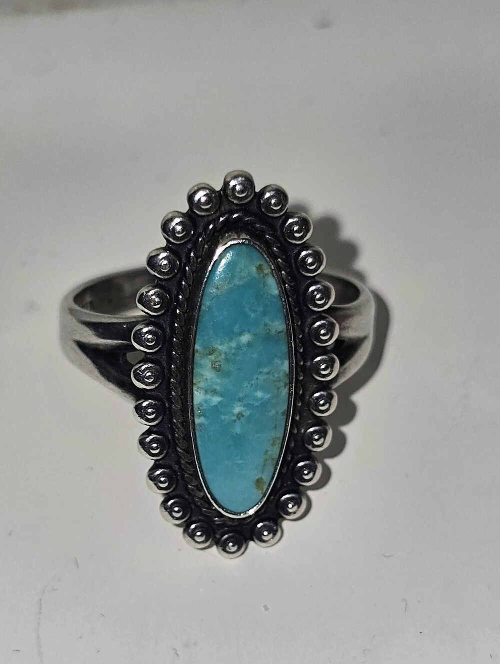 Bell Trading Post Antique Southwest Sterling And Turquoise Ring